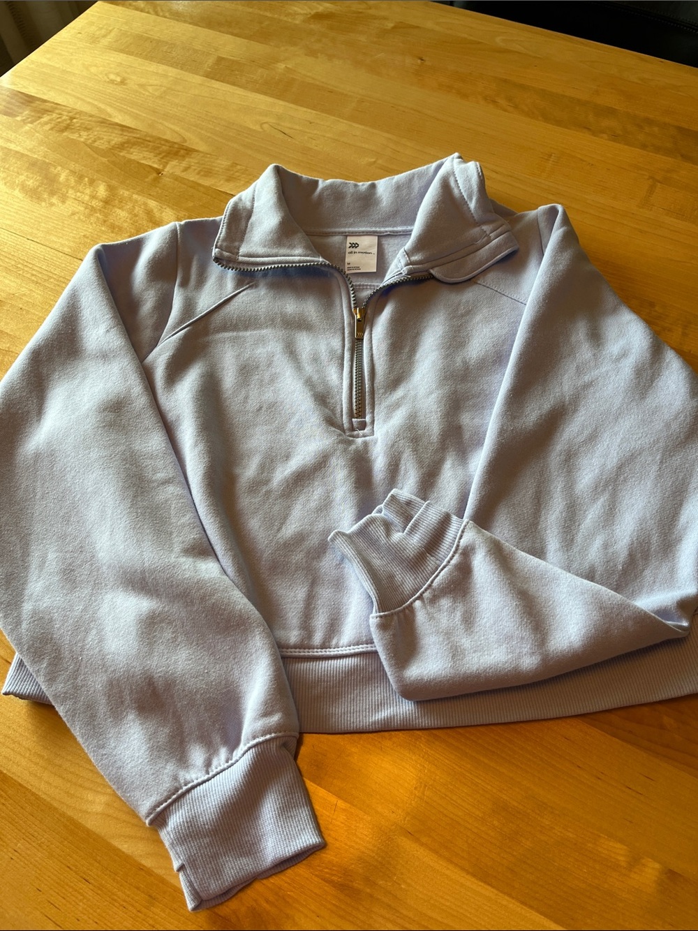 all in motion Lavender Half-Zip Sweatshirt with Gold Zipper